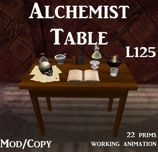 Second Life Marketplace Alchemist Table